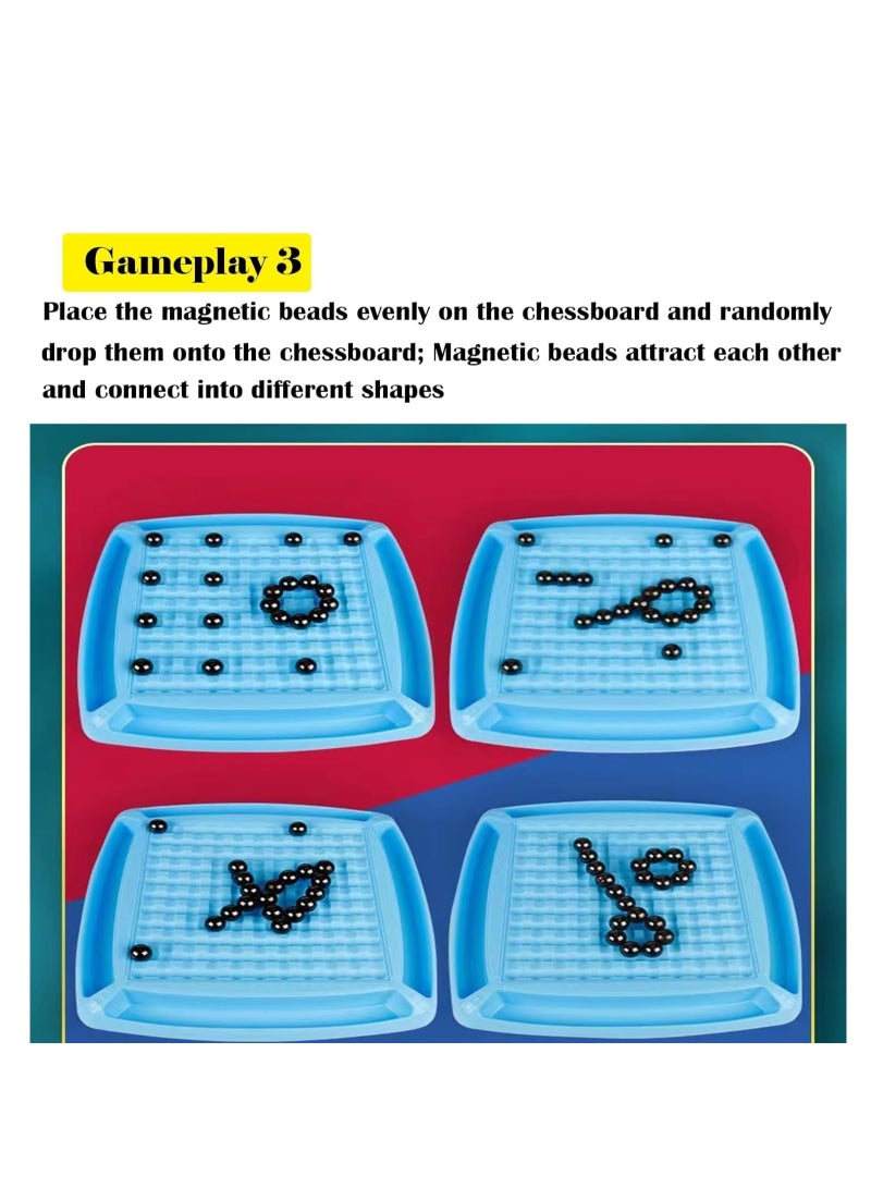"Magnetic Strategy Game for Kids & Adults – 2025 Multiplayer Magnet Ball Challenge with Spinner – Fun Family Party Tabletop Game, Travel-Friendly Puzzle for Ages 6+"