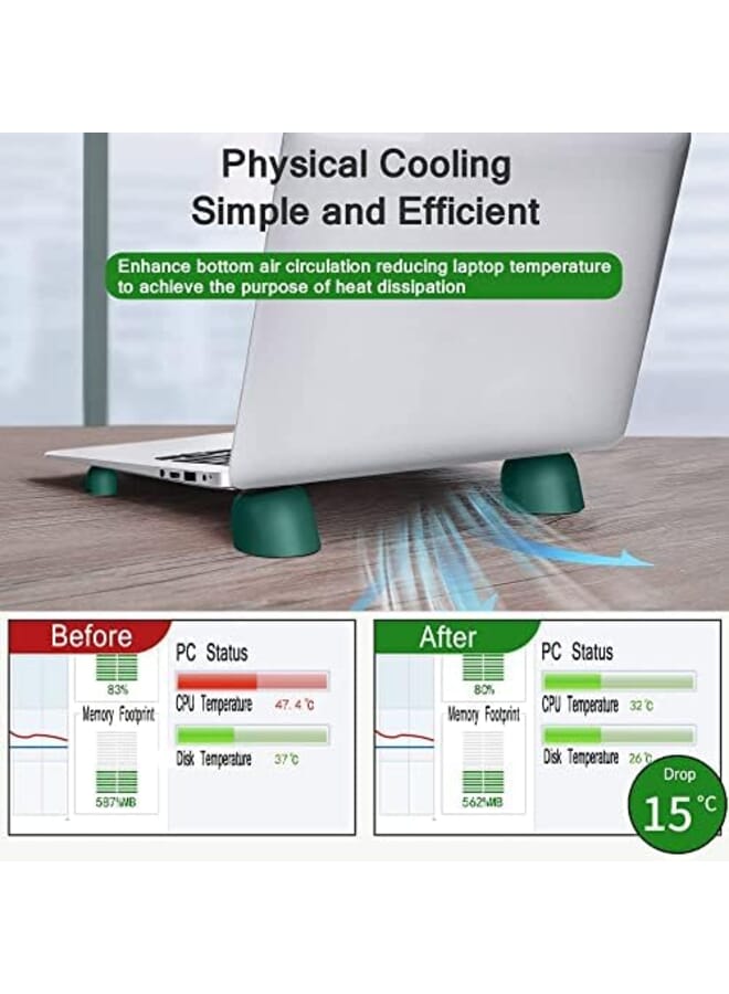 KASTWAVE Laptop Cooling Pad Laptop Cooling Stand Portable Magnetic Small Invisible Cooler Stand Ergonomic Laptop Cooling Pad Small Invisible Cooler Ball Portable Magnetic Laptop Cooler Stand  - Image 2