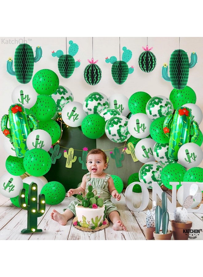 KatchOn, Cactus Party Decorations Set - 30 Pcs, Cactus Balloons, Catcus Honeycomb, Cactus Banner | Cactus Birthday Decorations, Fiesta Party Decorations | Desert Party Decorations, Cactus Decorations - Image 4