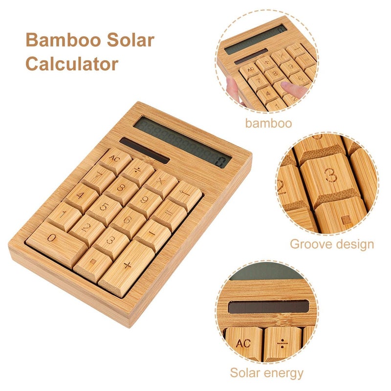 Portable Solar Calculator 18 Keys Right Angle Design For Students And Office - Image 5