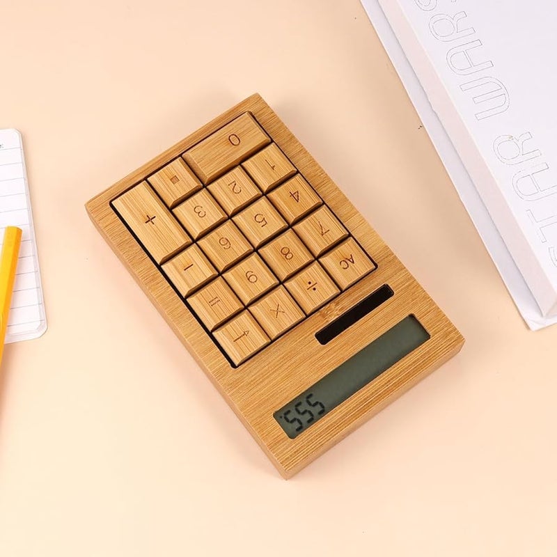 Portable Solar Calculator 18 Keys Right Angle Design For Students And Office - Image 1