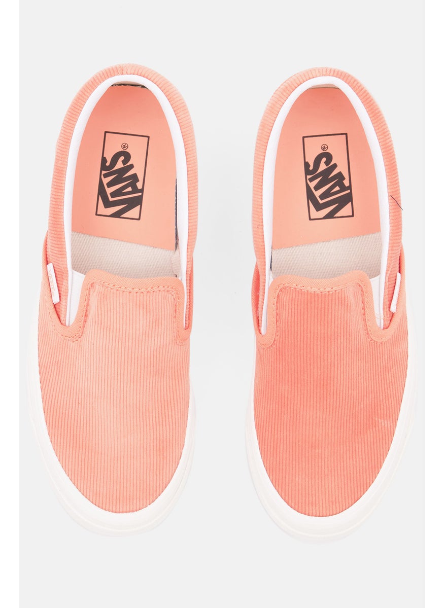VANS Women Classic Corduroy Slip-On 9 Shoes, Orange  - Image 4