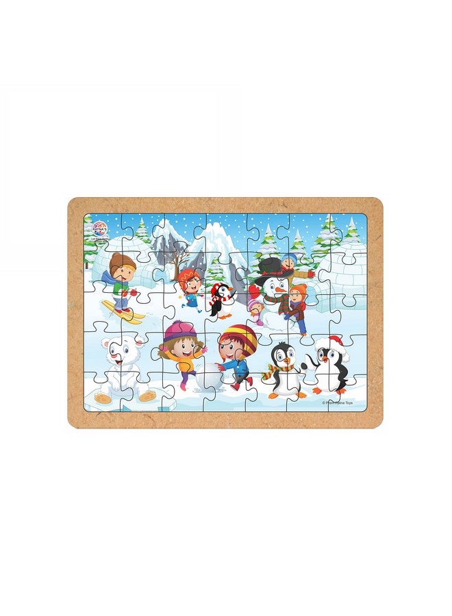 راتاناز أحجية الصور المقطوعة الخشبية الأرضية من راتناس، قطار بولار إكسبريس، 35 قطعة، مقاس 29.5 سم × 21.5 سم، مناسبة للأطفال من سن 3 سنوات فما فوق - Image 3