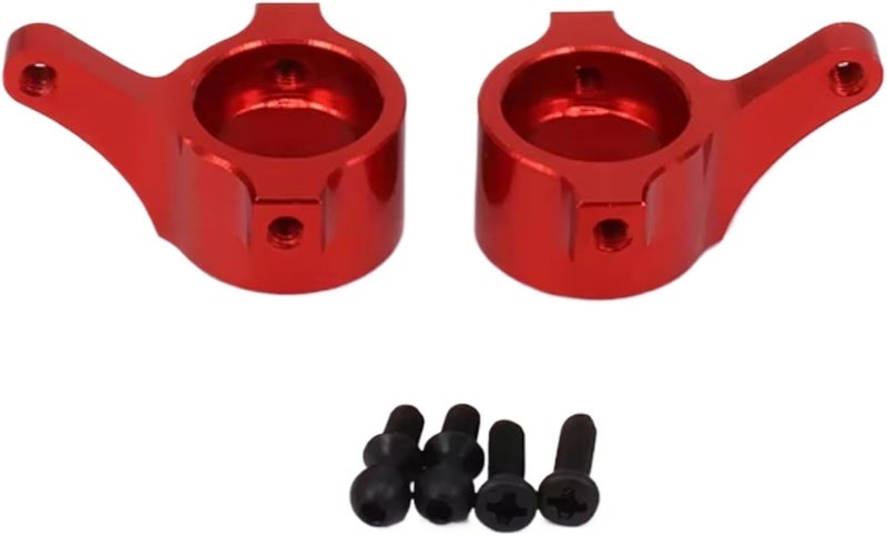 Red RC Steering Knuckles Set Left Right For 1 18 Scale Short Course Truck - Image 1
