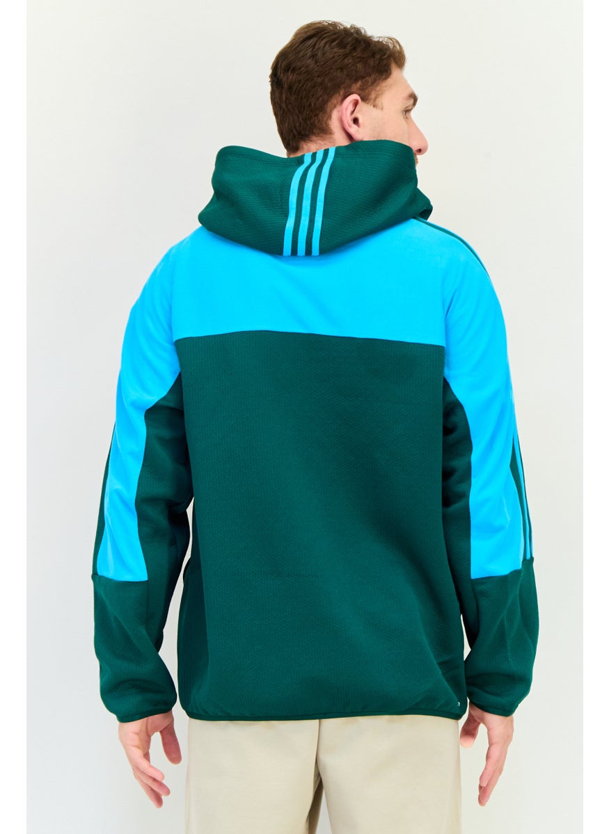Adidas Men Sportswear Fit Long Sleeve Basketball Sweatshirts, Dark Green  - Image 3