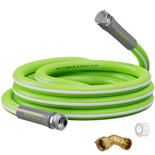 RVMATE RV Water Hose 15FT, 5/8” Inner Diameter Drinking Water Hose Lead-free, No Leaking Garden Hose For RV/Trailer/Camping, RV Accessories - Image 1