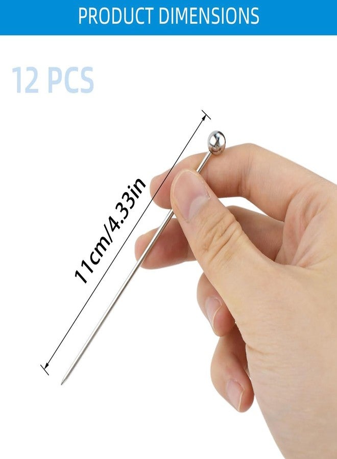 xinxingin 12 PCS Stirrer for Drinks, Cocktail Stirrers for Drinks, Stirrer Stick and Fruit Fork Set, Bar Accessories for Home Bartenders and Party Hosts, 4in Length Cocktail Stirrer - Image 2