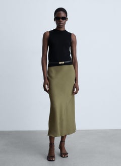 MANGO Midi Satin Skirt  - Image 4