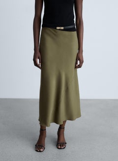 MANGO Midi Satin Skirt  - Image 1