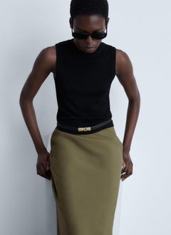 MANGO Midi Satin Skirt  - Image 3