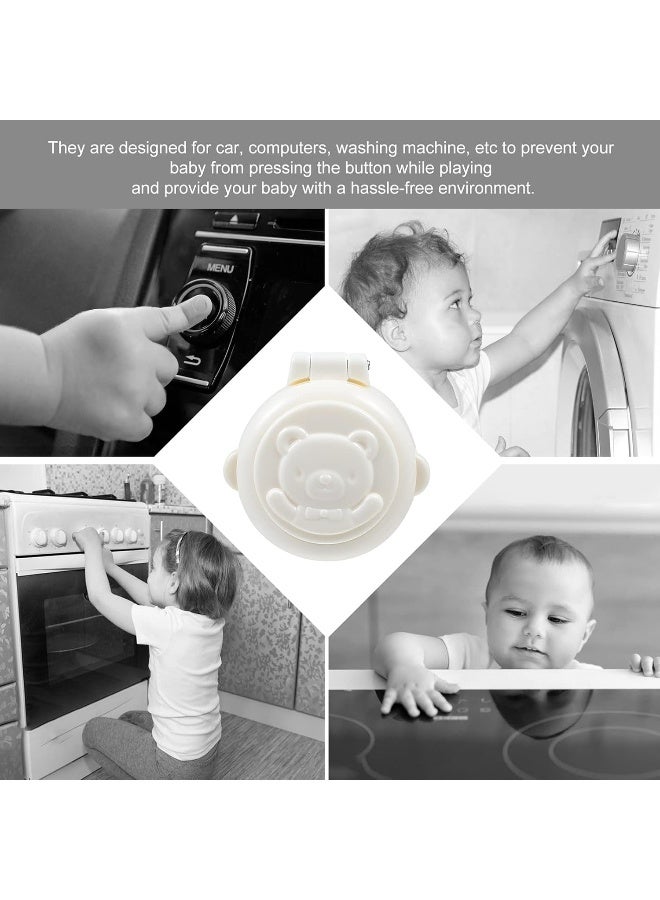 DOITOOL 4 Pcs Child Proof Button Covers, Washing Machine Button Covers Child Lock, Gas Stove Child Safety Knob Locks, Baby Proof Button Cover, Prevent Pressing Device for Stove Refrigerator Washer - Image 2