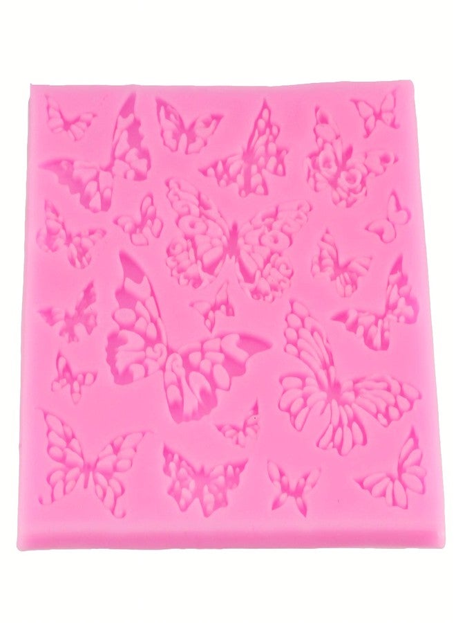 HengKe 2 Pcs Assorted Hollow Butterfly Shape Molds, Fondant Cake Texture Mat, Food Grade Cake Molds,Gum Paste, Fondant, Candy, Icing, Biscuit Decor, Chocolate Bake Ware Baking Tools - Image 4