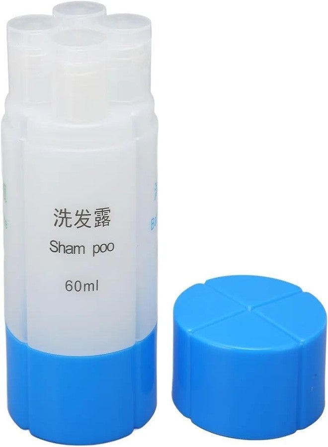 KPS 4 In 1 Travel Dispenser Bottle | Refillable Shampoo/Cream/Lotion/Gel Storage Organizer | Cosmetic Toiletries Pump Bottles | Plastic Container | Travel Essentials (Set of 1,Multicolor)(60ml) - Image 1