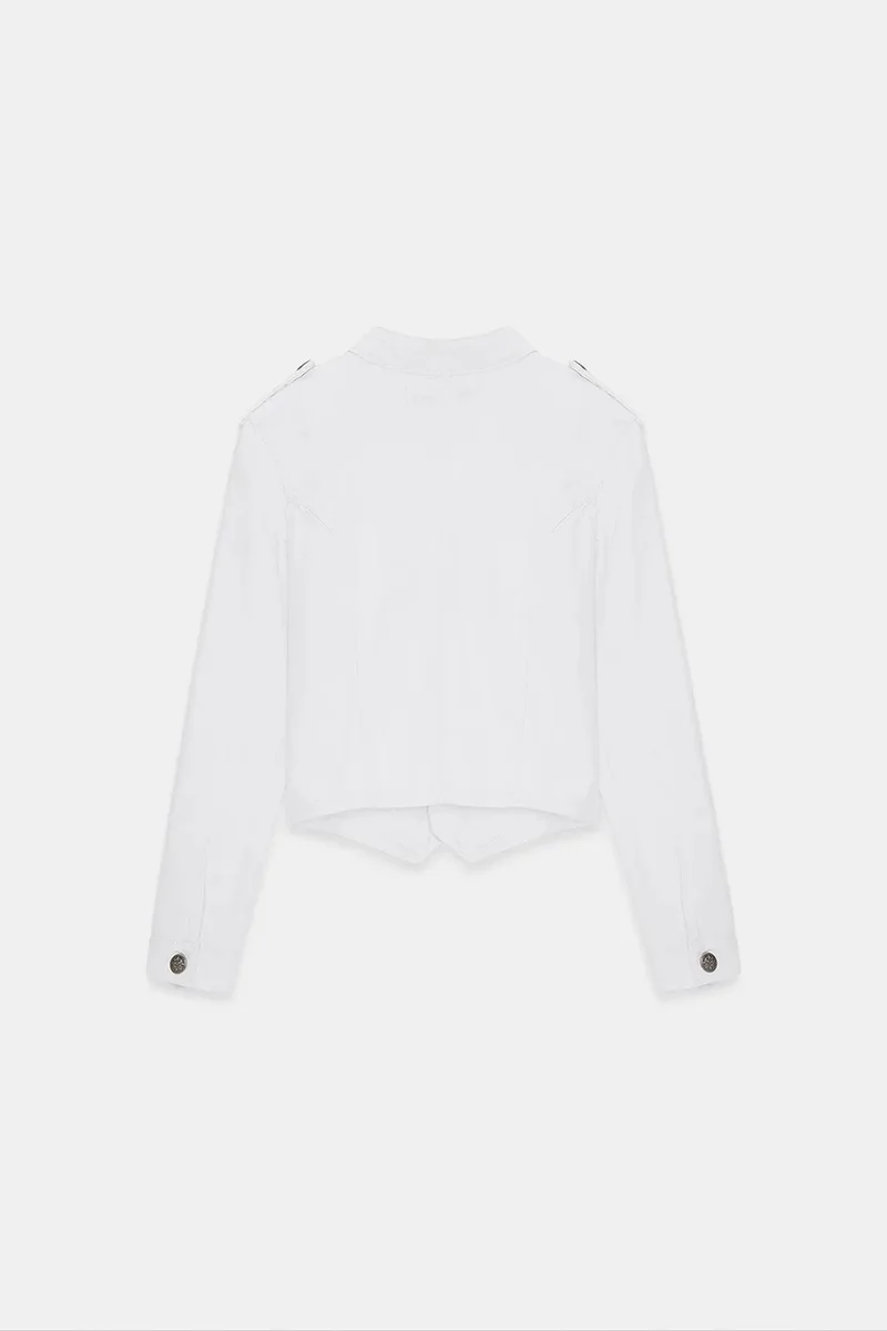 Dilvin White DILVIN Cotton Jacket for Women | Best Price UAE