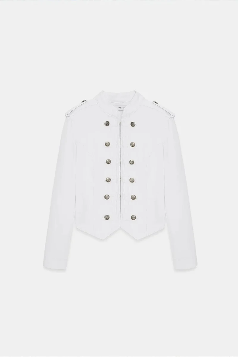 Dilvin White DILVIN Cotton Jacket for Women | Best Price UAE