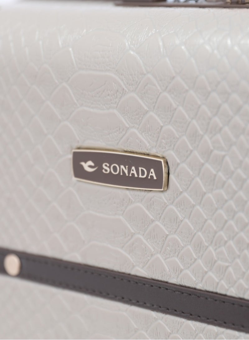 SONADA Premium Travel Set — Sonada Hardside Luggage Trolley Bag 3 Pcs Set (Champagne, 20″/24″/28″) - Image 2