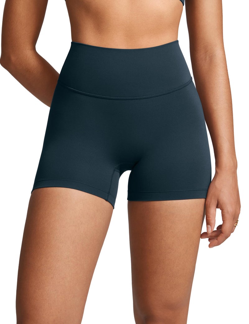 INGIA Womens High Waist No Front Seam Biker Shorts 4 Inches Running Volleyball Spandex Yoga Gym Workouts Cove Small - Image 1