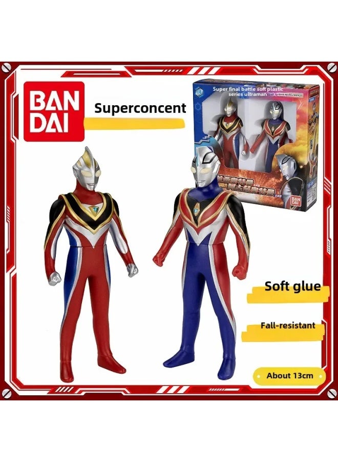 Authentic Bandai Dinosaursaurio Agrux Race King Tao Man Monster Battle Soft Rubber Doll Toy Action Figure Collectible For Kids-Color:69069 Super Decisive Battle