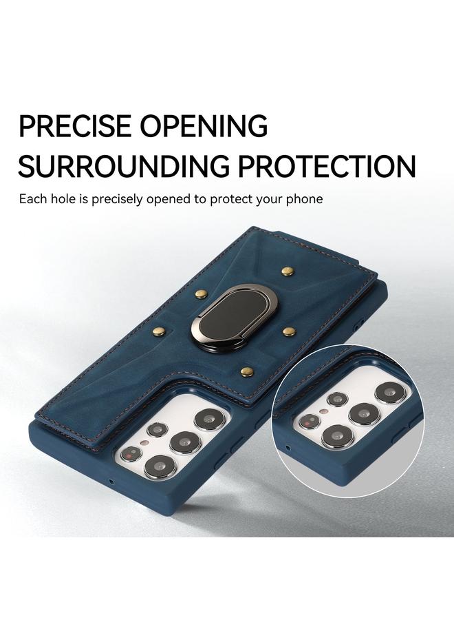 S-TOP Case For Samsung Galaxy S22 Ultra 5G Armor Ring Wallet Back Cover Phone Case - Image 5