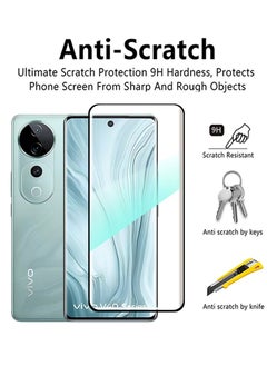 Youque 2in1 Screen Protector for vivo V40 5G, Clear Camera Glass Film  - Image 2