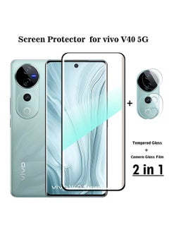 Youque 2in1 Screen Protector for vivo V40 5G, Clear Camera Glass Film  - Image 1