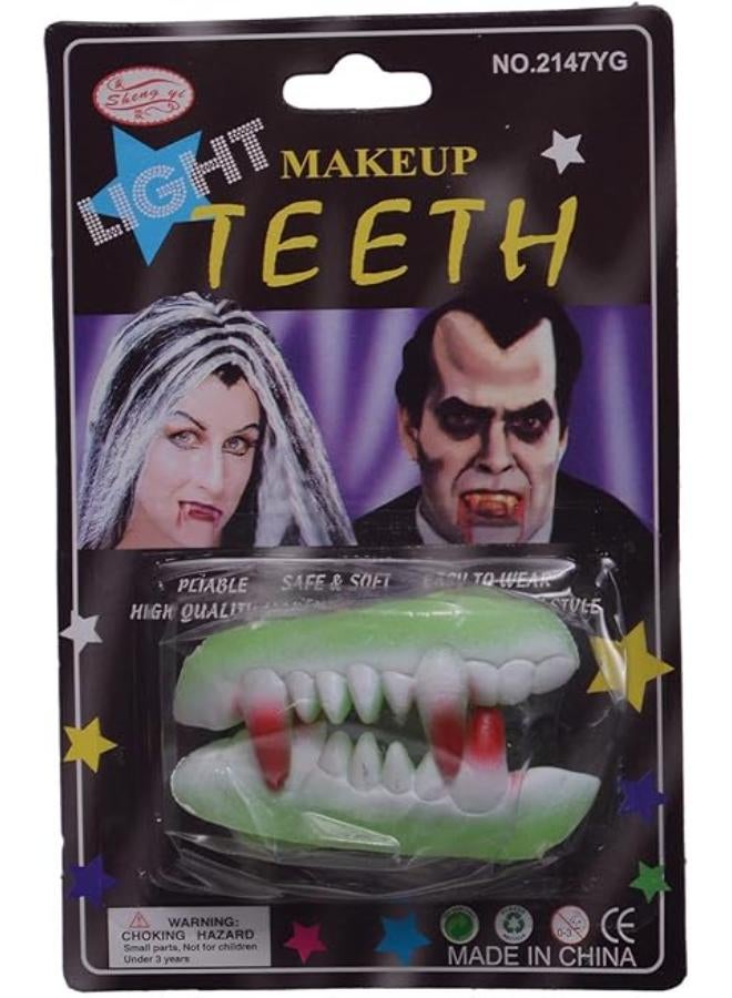 Halloween Artificial Vampire Fangs  Green/White