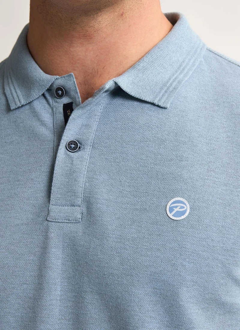 Petrol Industries 5187-Pale Blue Men Polo Short Sleeve for Men | Best Price UAE