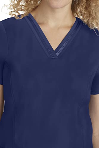 Healing Hands Scrub Top for Women with 3 Pockets and Easy Care, 2-Way Stretch Fabric Plus Size 2278, 3XL, Navy - Image 5