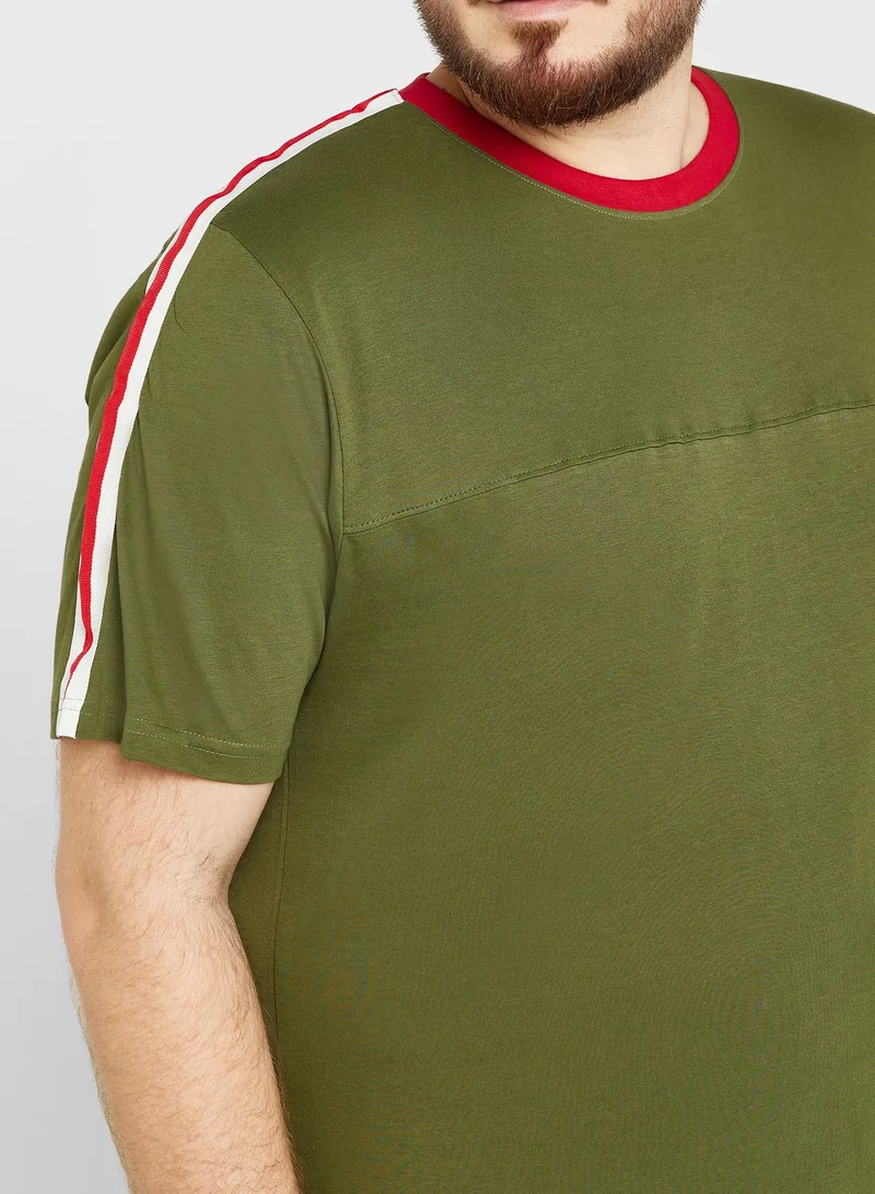 Seventy Five Plus Size Tape T Shirt