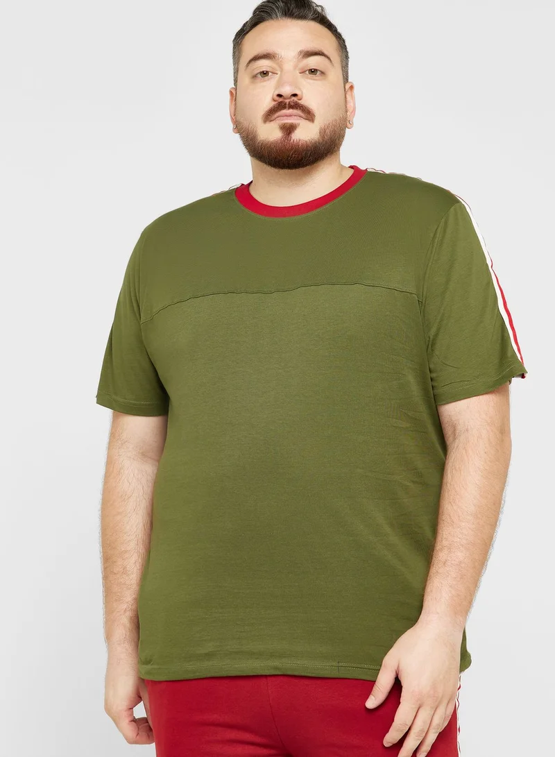 Seventy Five Plus Size Tape T Shirt