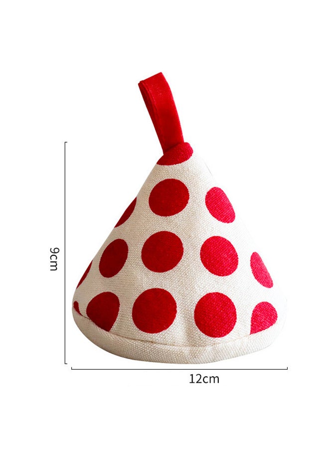Conical Oven Mitts Set of 2 Heat Resistant Oven Gloves Cotton Linen Mini Pot Holders  - Image 2