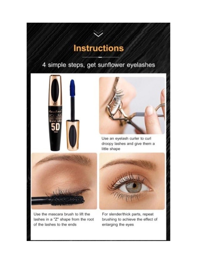 Maxfine 5D Volume Lash Lengthening Mascara Waterproof Mascara for Eyelashes Silk Fiber Liquid Lash Extensions Colored Tubing Mascara with Eyelash Brush Volume and Length Long Lasting Mascara Purple 05  - Image 4