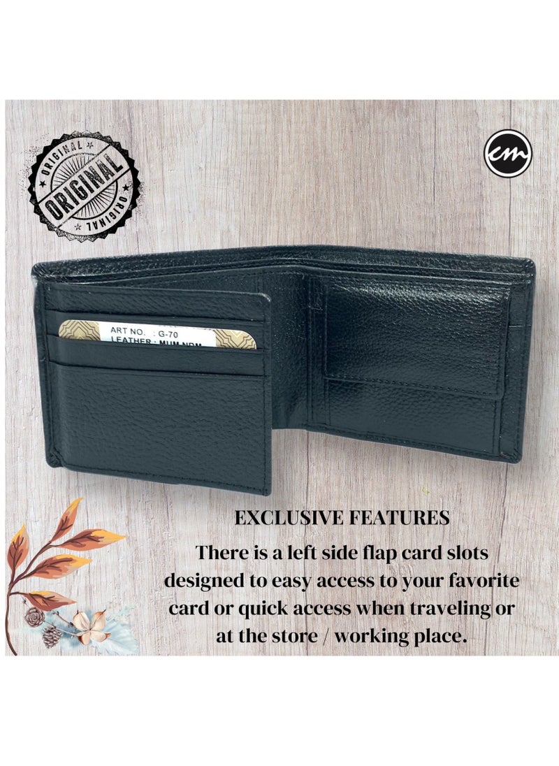 Classic Milano - Classic Milano Wallet for Men - Genuine Leather Card Holder Wallet, RFID Blocking Bifold Mens Wallet with Coin Pouch, Slim Wallet for Men, Durable Man Wallet - Ideal Gift - Image 1