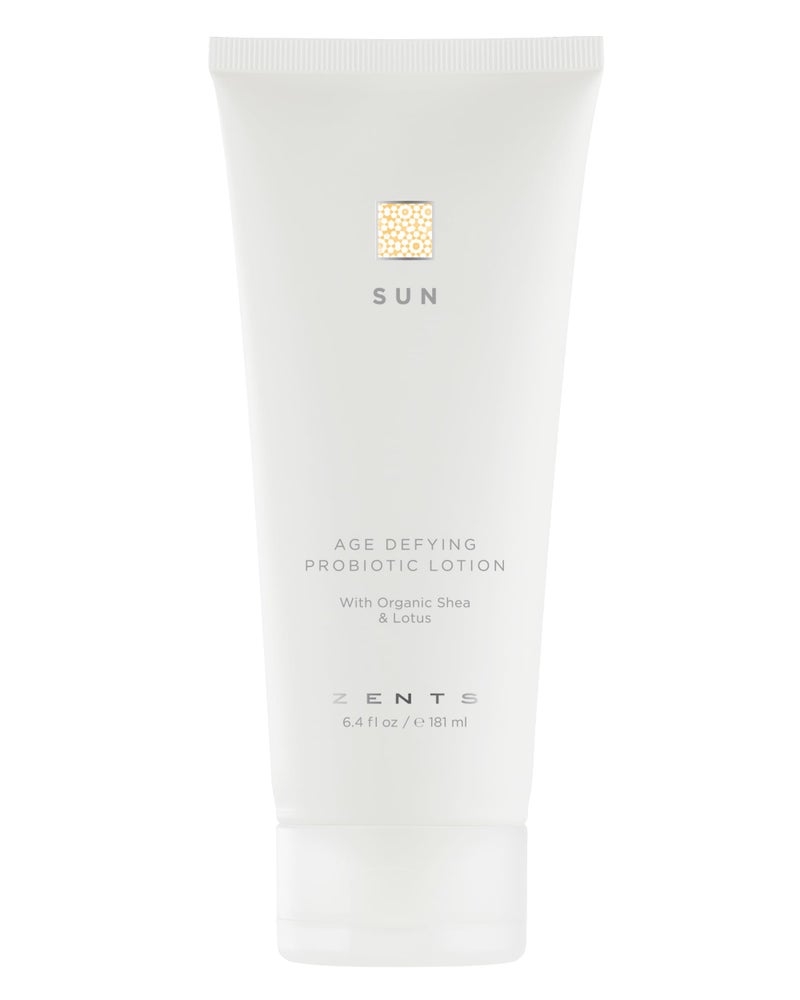 Zents Age-Defying Probiotic Body & Hand Lotion (Sun) | Moisturizing Lotion with Hyaluronic Acid & Organic Shea Butter | Nourishes & Hydrates Skin | 6.4 fl oz - Image 1