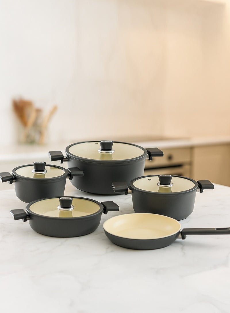 أوزو مجموعة أواني طهي جرانيتيك من أوزو 3933، 9 قطع - Image 1