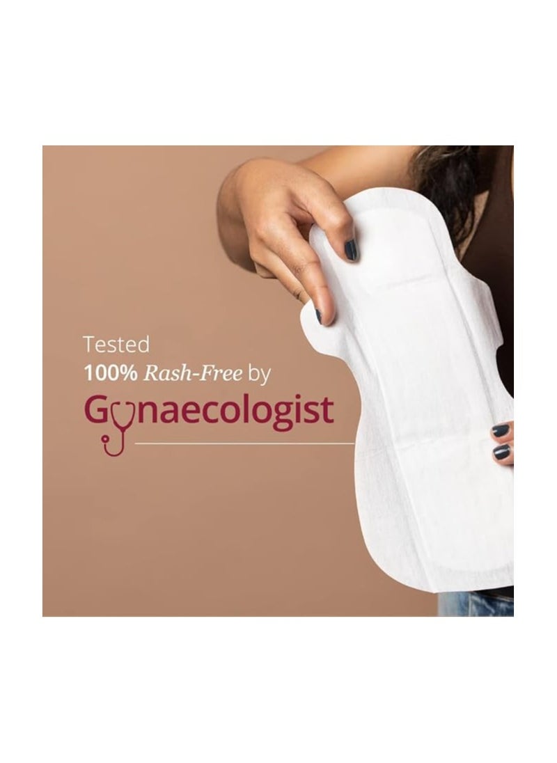 CARMESI - Carmesi Sanitary Pads Rash-Free Organic Large Sanitary Pads For Women - 100%Certified By Gynecologist Natural Plant Based Top Sheet No Fragrance - With Disposal Bags (Pack Of 30 Pads 15 Large +15 XL) - Image 1