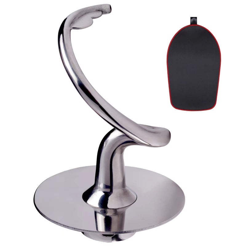 Moloudan K45DH Dough Hook Attachment and Mixer Slider Mat for KitchenAid 455 Quart TiltHead Stand Mixer Stainless Steel Spiral Dough Hook Mess Free Dishwasher Safe Mixer Accessory 