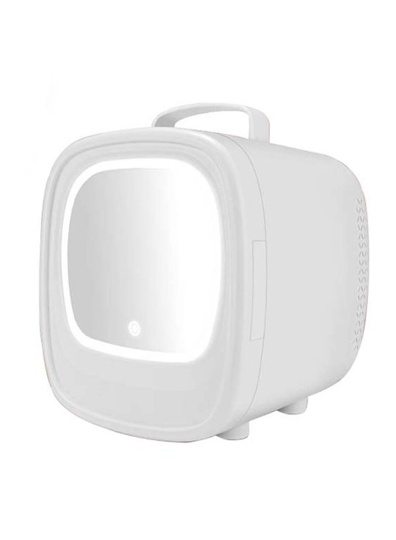 Cool Baby COOLBABY Skincare Fridge with LED Mirror, 6L Beauty Mini Fridge Skin Care Cosmetic Makeup Refrigerator with LED Light, Small Refrigerator Cooler or Warmer (White)  - Image 1