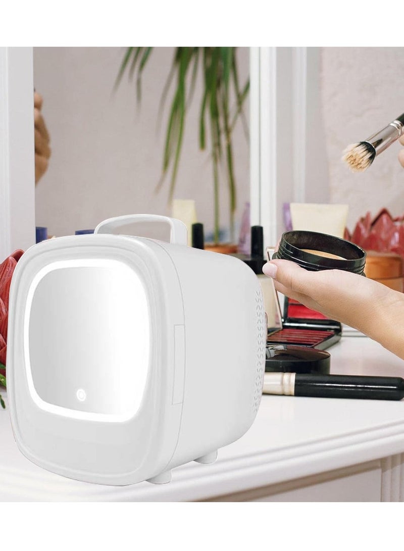 Cool Baby COOLBABY Skincare Fridge with LED Mirror, 6L Beauty Mini Fridge Skin Care Cosmetic Makeup Refrigerator with LED Light, Small Refrigerator Cooler or Warmer (White)  - Image 4
