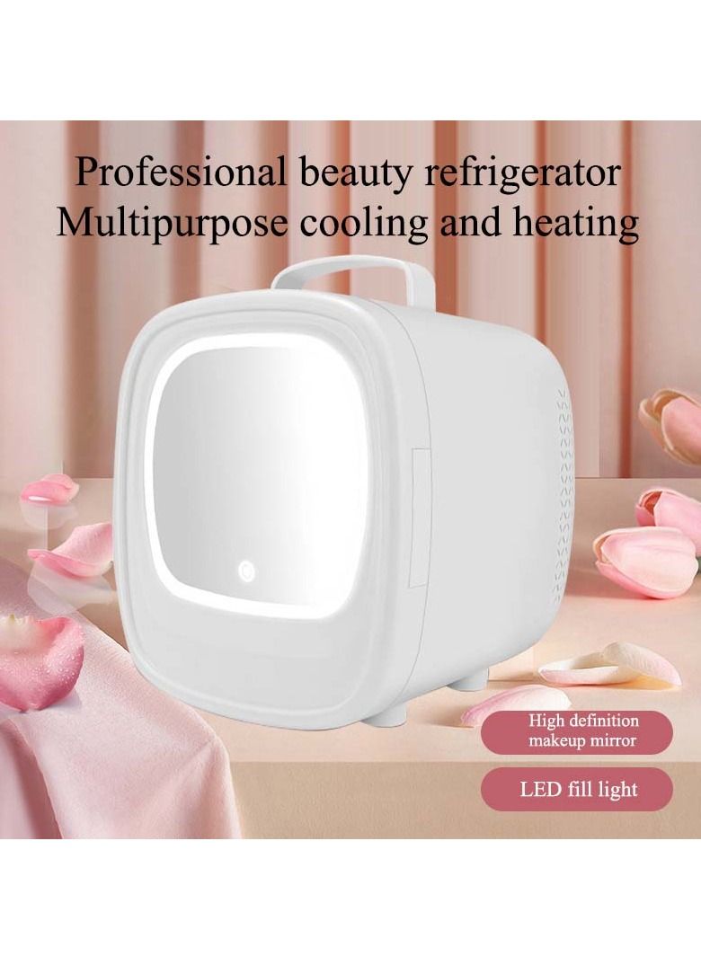 Cool Baby COOLBABY Skincare Fridge with LED Mirror, 6L Beauty Mini Fridge Skin Care Cosmetic Makeup Refrigerator with LED Light, Small Refrigerator Cooler or Warmer (White)  - Image 2