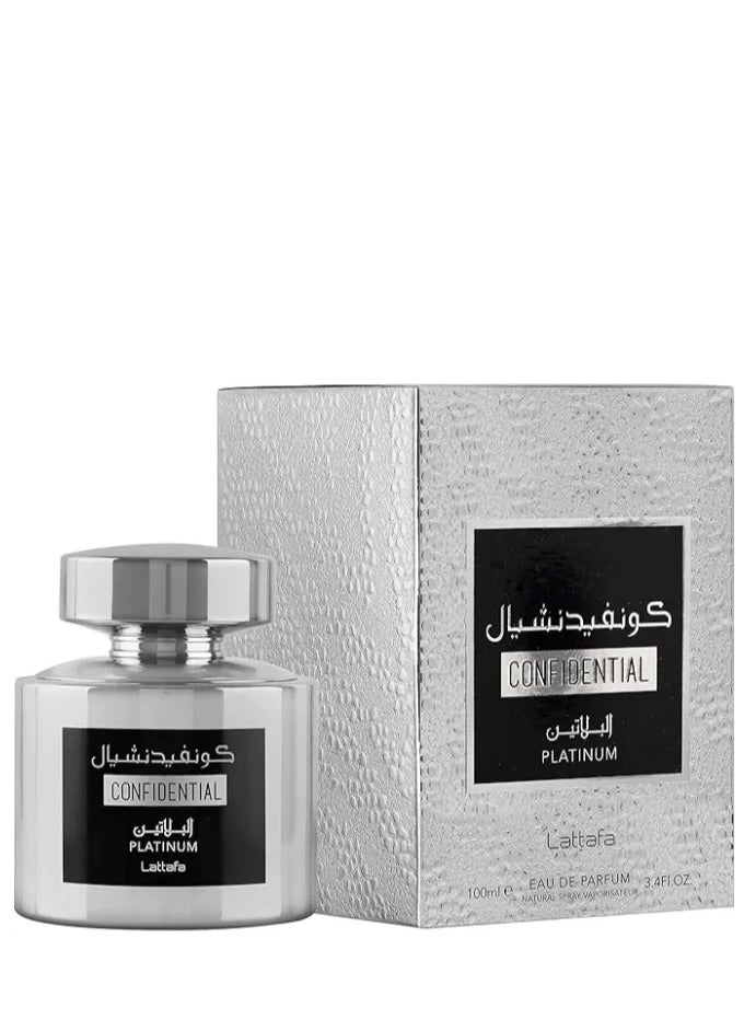 Lattafa Confidential Platinum EDP100ml - Image 1