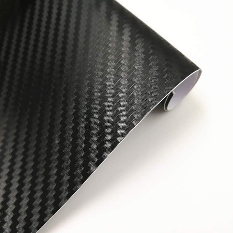 BLAKAYA Compatible with 11.8" x 4" Carbon Fiber Chevy Bowtie Emblem Wrap Kit Logo Overlay Vinyl Wrap with Spatula and Cutter 3Pcs Black - Image 2