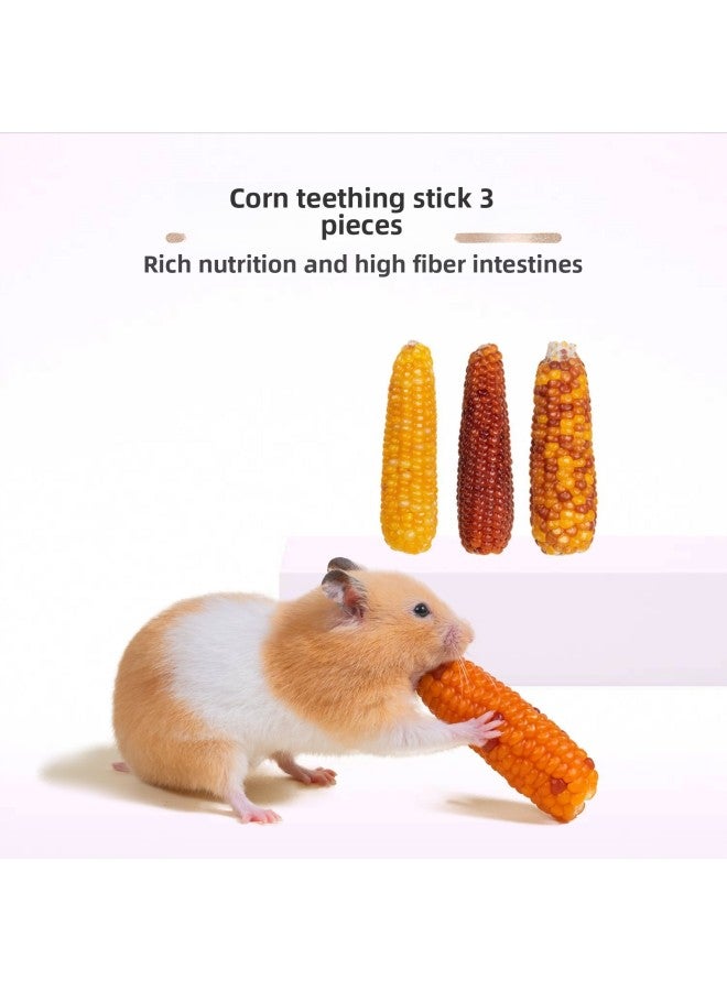 Hamster Snacks And Food Nutrition Wafer Biscuits Food Golden Bear Grinding Stick Supplies Daquan Cuttlefish Mouse Special-Colour:Three Small Corns - The First Choice For Teeth Grinding  - Image 1
