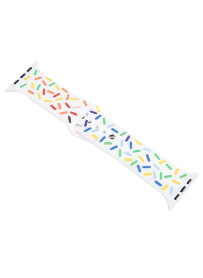 Generic - Ecosystem Colorfull Silicone Watch Band For Apple Watch Ultra 49mm 44mm 45mm, Replacement WristBands for Apple Watch Series 8/ultra/7/SE/6/5/4/3/2/1,iWatch Bands (White) - Image 1