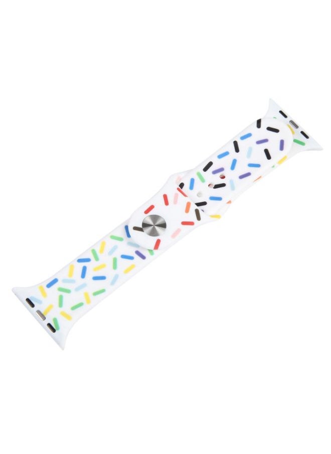 Generic - Ecosystem Colorfull Silicone Watch Band For Apple Watch Ultra 49mm 44mm 45mm, Replacement WristBands for Apple Watch Series 8/ultra/7/SE/6/5/4/3/2/1,iWatch Bands (White) - Image 1