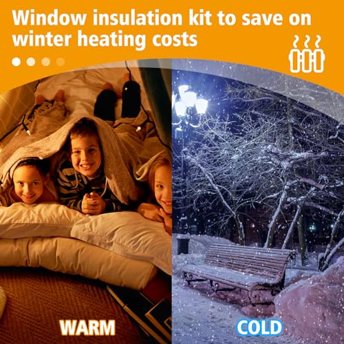 Apipi Thicken Window Insulation for Winter - Fits 5 Windows of 3' x 5' Durable Sealing Plastic Film Cover, Clear Shrink Window Insulation Kit with Double-Side Tape for Winterizing, 63 × 236 in - Image 3