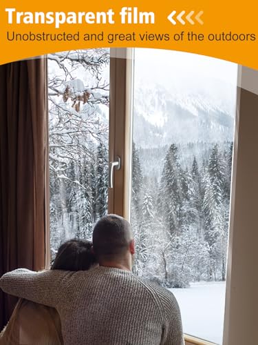 Apipi Thicken Window Insulation for Winter - Fits 5 Windows of 3' x 5' Durable Sealing Plastic Film Cover, Clear Shrink Window Insulation Kit with Double-Side Tape for Winterizing, 63 × 236 in - Image 5
