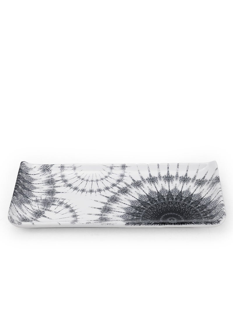 EDESSA Edessa Cosmo Ceramic Rectangle Serving Plate (Multicolor, 12.5 x 24cm, Set of 4)  - Image 3