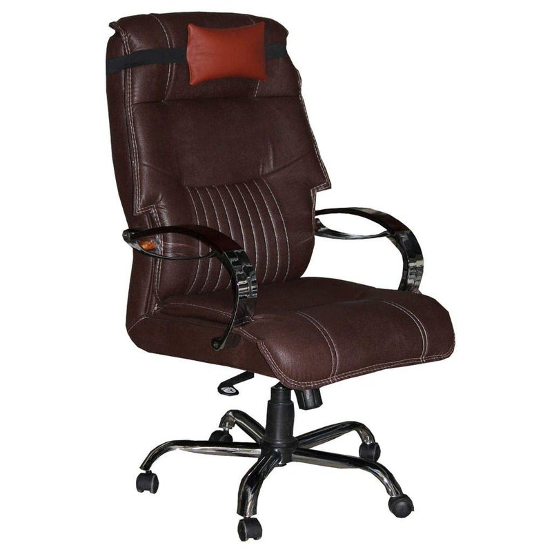Acm Leather Cushion Pillow Head & Neck Rest Compatible with Study Chair Brown (This is Pillow for Chair and Chair is not Included) - Image 4