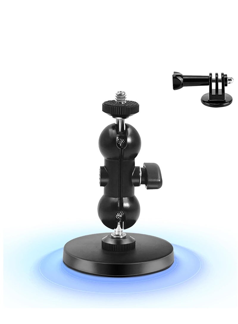 Excefore Magnetic Camera Mount Compatible with Hero 12/11/10/9/8, AKASO EK7000 Brave 4, DJI Osmo, Insta360 X3 Action Camera with a 1/4" Thread, Magnetic Base Mount with Rotating Ball Head  - Image 1